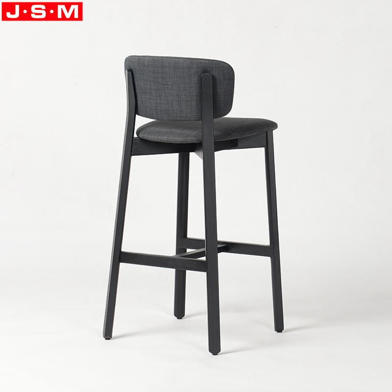 Hot Sale No Stackable Comfortable Fashion Stool Ash Timber Base High Stool For Home Office Bar