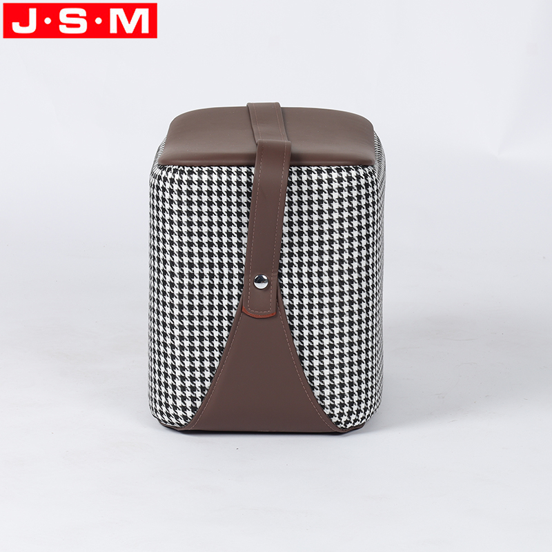 China ottoman woven Stool Chair Modern Round Plywood Ash Veneer Ottoman Stool