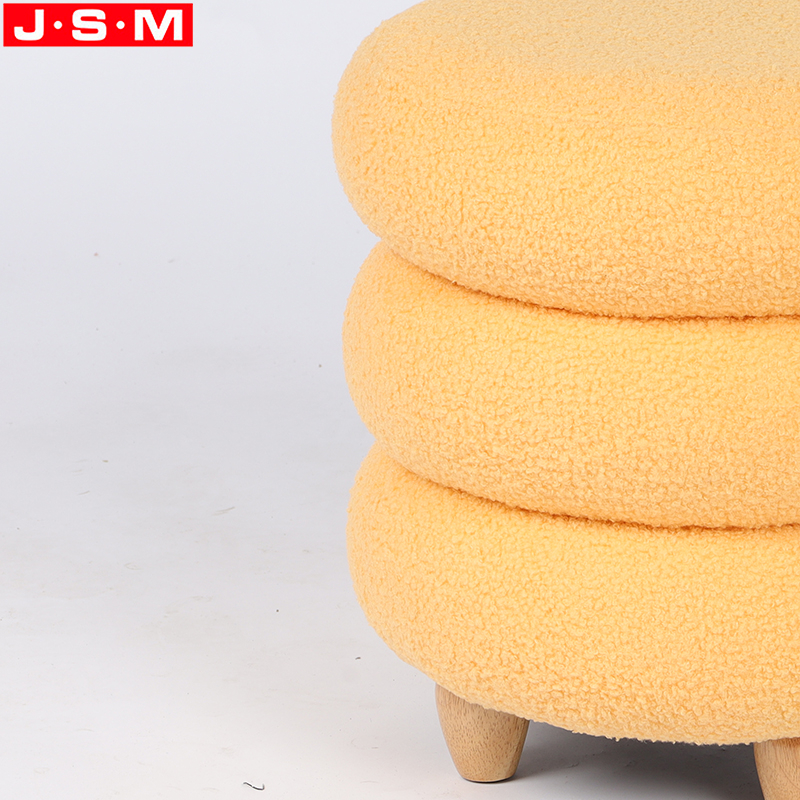 Storage Stool Home Living Room Outdoor Wood Round Large Ottoman Stool