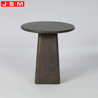 Simple and Luxurious Round Wooden Table Living Room Modern Solid Wood 48 cm Height Coffee Table