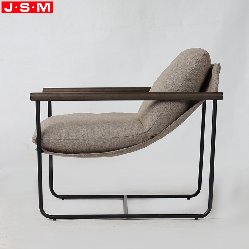 Leather Armchair Room Seating Chairs Set Sofa Single Armchair Cushion Metal Frame