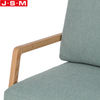American ash frame Single Sitting Room Arm Chair Living Room fabric or PU upholstery