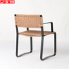 Modern Leather Dining Room Restaurant Paper Rope Back And Seat