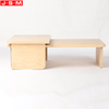 Plywood with Veneer Round Wooden Outdoor Living Room Tea Coffee Table Design Tea Table Tea Wood Table