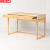 Simple Style Table Wooden Ash Timber Frame Desk For Student Computer Study