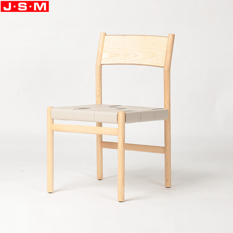Hot Selling Leather Seat Dining Chair Ash Timber Base Dining Chair For Dining Room