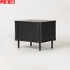 High Quality Home Furniture Ash Timber Frame Bedside Cabinet Black Colors Bedside Cabinet With Drawers
