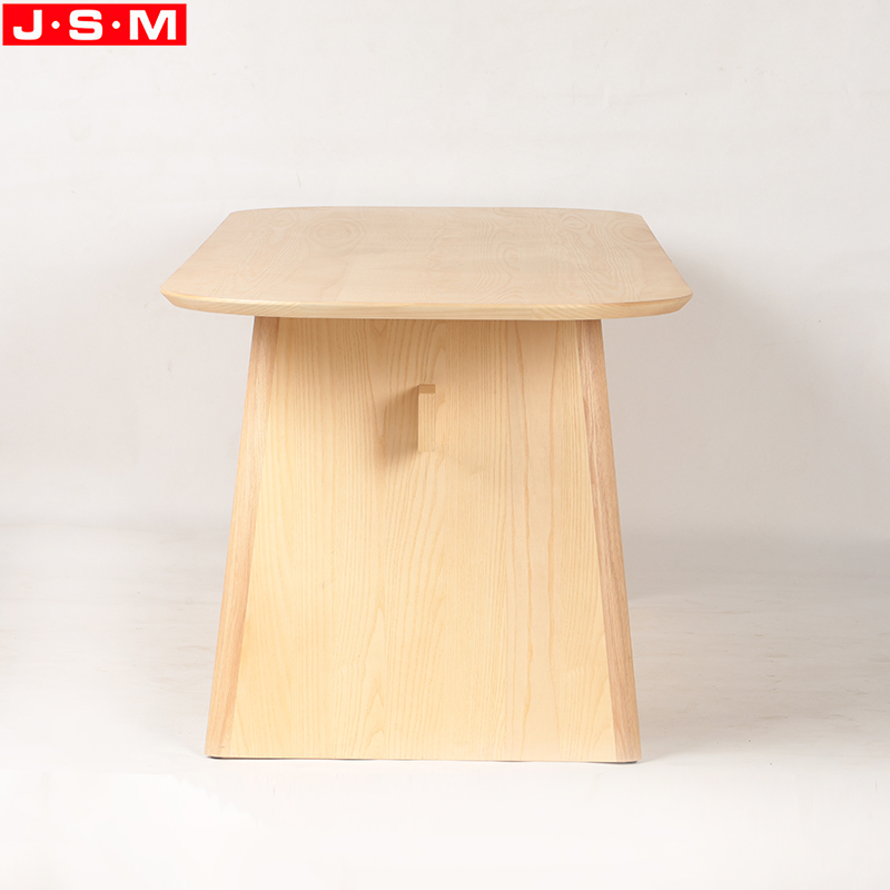 Popular Design Ash Timber Base Table Durable Long Dining Table For Home