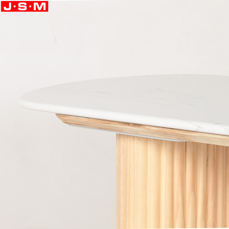 Customized Colors Table Stone Top And Ash Timber Base Desk For Study Work