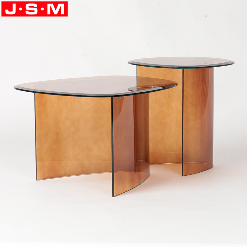 China Furniture Factory Living Room Tempered Glass Side Coffee Table For Home Decor