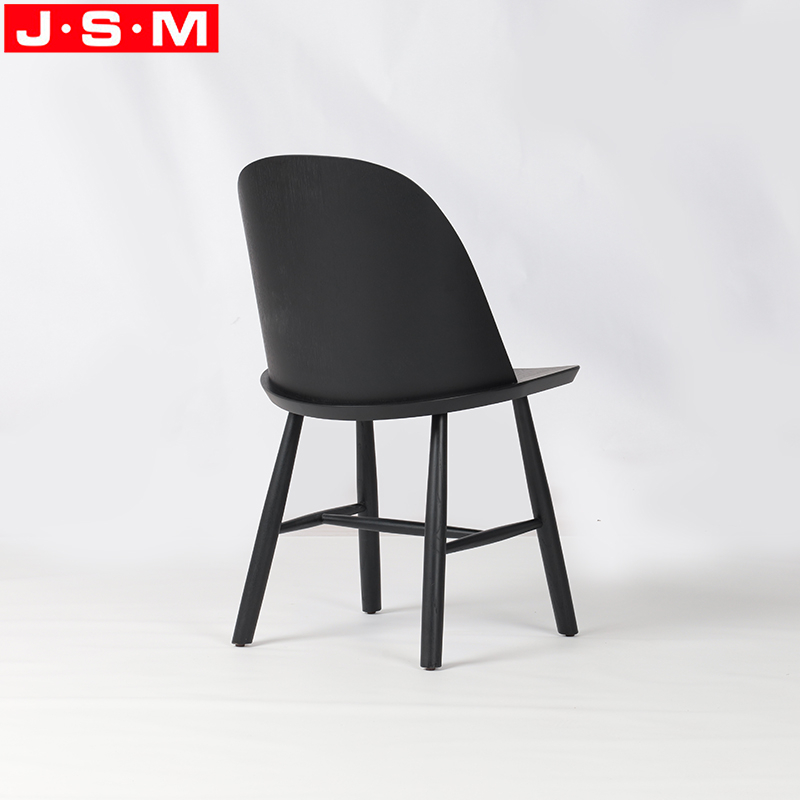 Restaurant Nordic Furniture Plywood Ash Veneer Wooden Dining Room Modern Luxury Black Dining Chairs