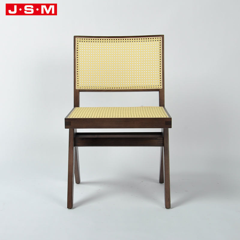 China Supply Wooden Plastic Rattan Woven Hollow Back Garden Dining Chair