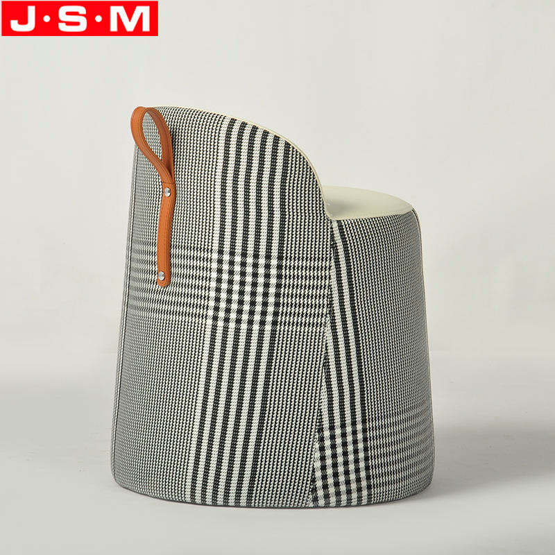 Wholesale Nordic Living Room Furniture Wooden Frame Foam And Fabric Ottoman Stool