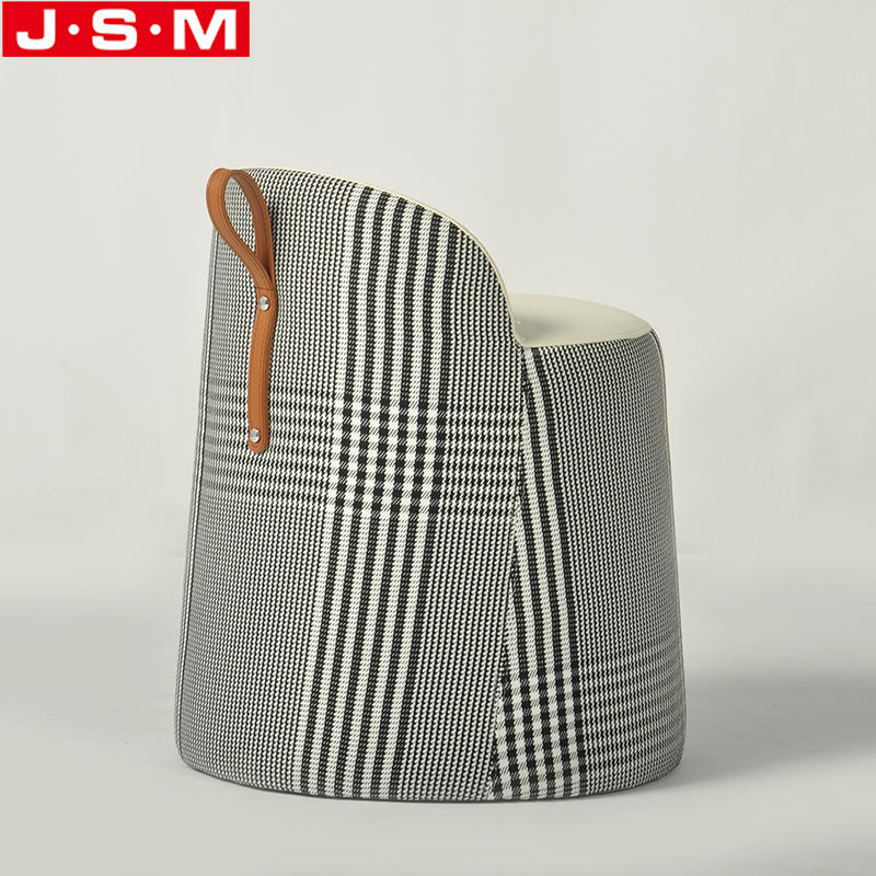 Wholesale Nordic Living Room Furniture Wooden Frame Foam And Fabric Ottoman Stool