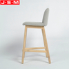 Nordic Coffee Step Stools Wood Leg 65cm Or 75cm High Chair Barstool Cushion Bar Chair