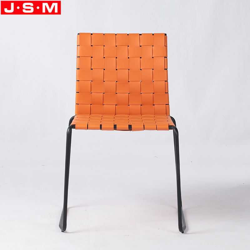Nordic Home Soft Artificial Leather Modern Metal Restaurant Dining Chair
