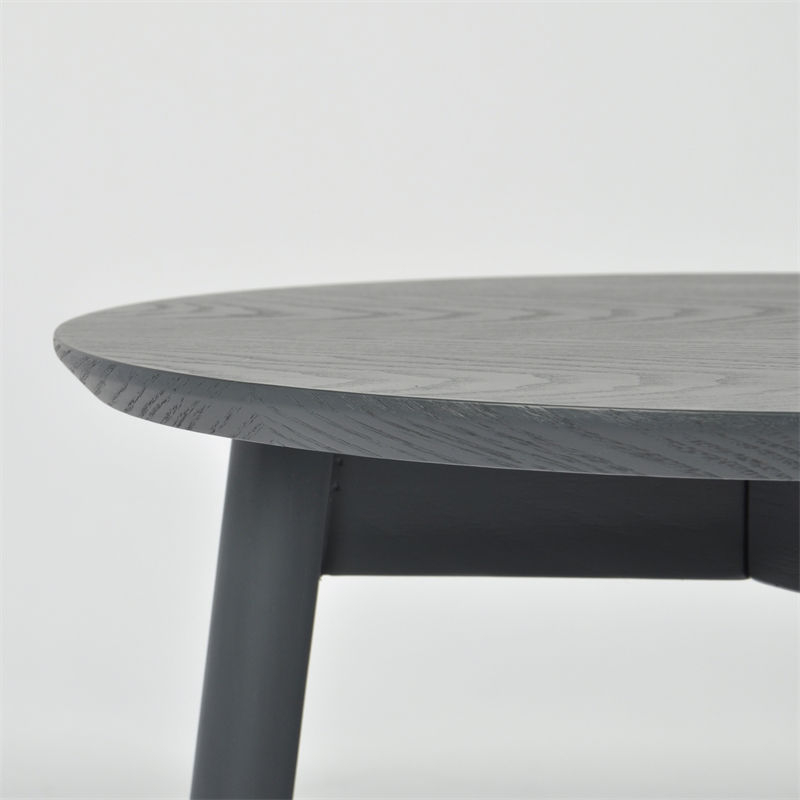 Modern Round Iiving Room Black Wooden Tea Coffee Table Set Round Coffee Tables Tea Table Design