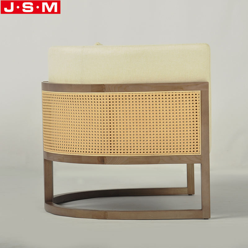 Armchair Living Room Single Seat Furniture Plastic Rattan Ash Timber Base Outdoor Armchair