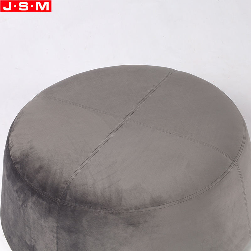 Modern Comfortable Wooden Frame Fabric Stools Living Room Stool Home Stool Ottoman