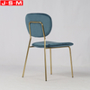 Nordic Soft Metal Legs Home Modern Minimalist Coffee Chair Fabric Dinning Chair