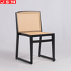 Luxury Design Ash Frame Rattan Back Simple Stackable Solid Wood Dining Chair