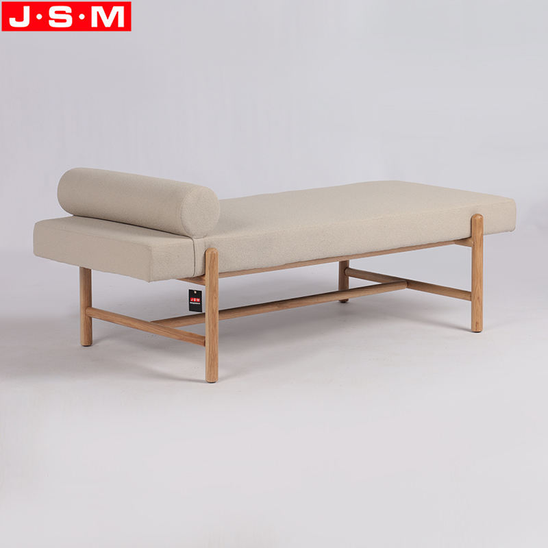 Modern Home Commercial Sofa Wood Leg Bench Fabric Or Pu Upholstery Benches