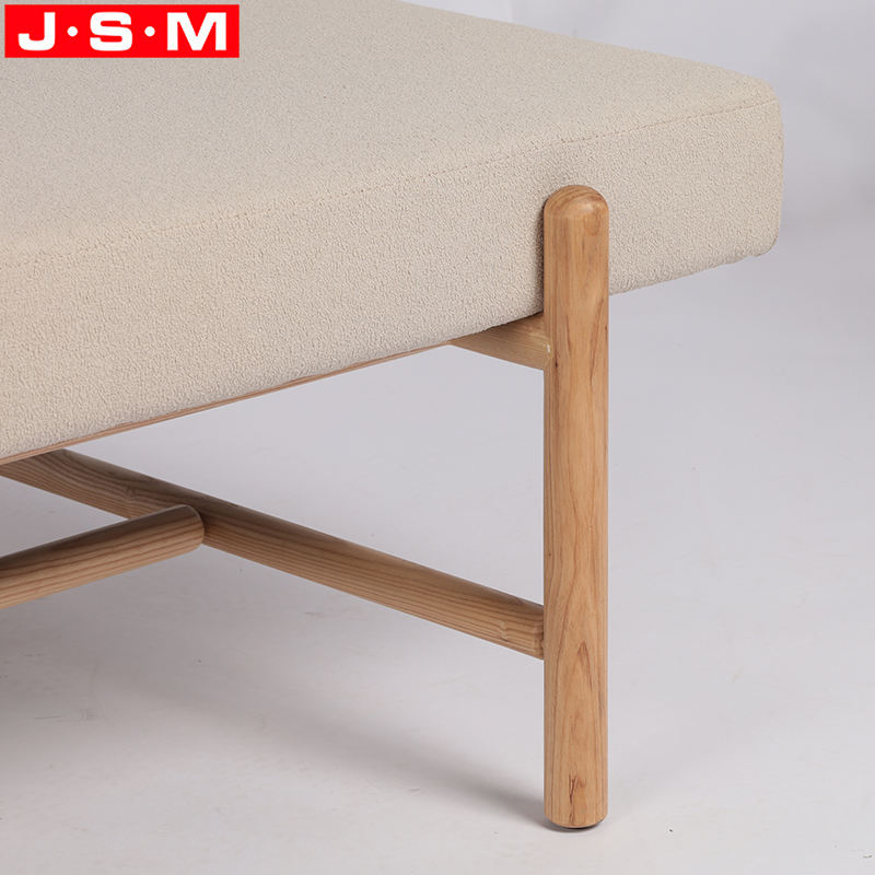 Modern Home Commercial Sofa Wood Leg Bench Fabric Or Pu Upholstery Benches