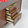Brown Ash Timber Base Wooden 3 Drawer 2 Door Living Room Cabinet