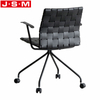 Luxury Executive Staff Training Brown Swivel Office Chairs For Caster Wheels