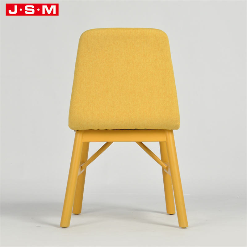 Nordic Italian Coffee House Wooden Frame Upholstered Dining Leather Chair