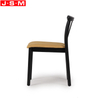 Modern Design Restaurant Furniture Wooden Dining Chair With Fabric Leather Seat