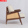 Popular Newest Household Ash Wood Armchair Fabric Upholstery Lounge Chair