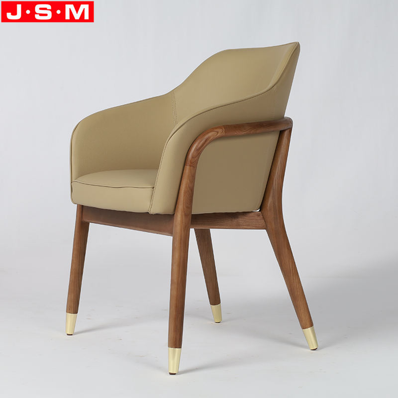 Modern Leather Dining Room Restaurant Furniture Hotel Wooden Dinning Chairs