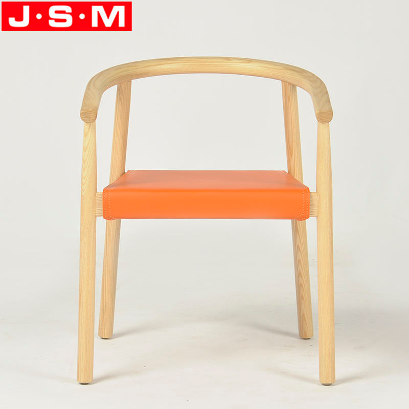 Factory Wholesaler Chair With Cushion Seat Yellow Wooden Dining Chairs