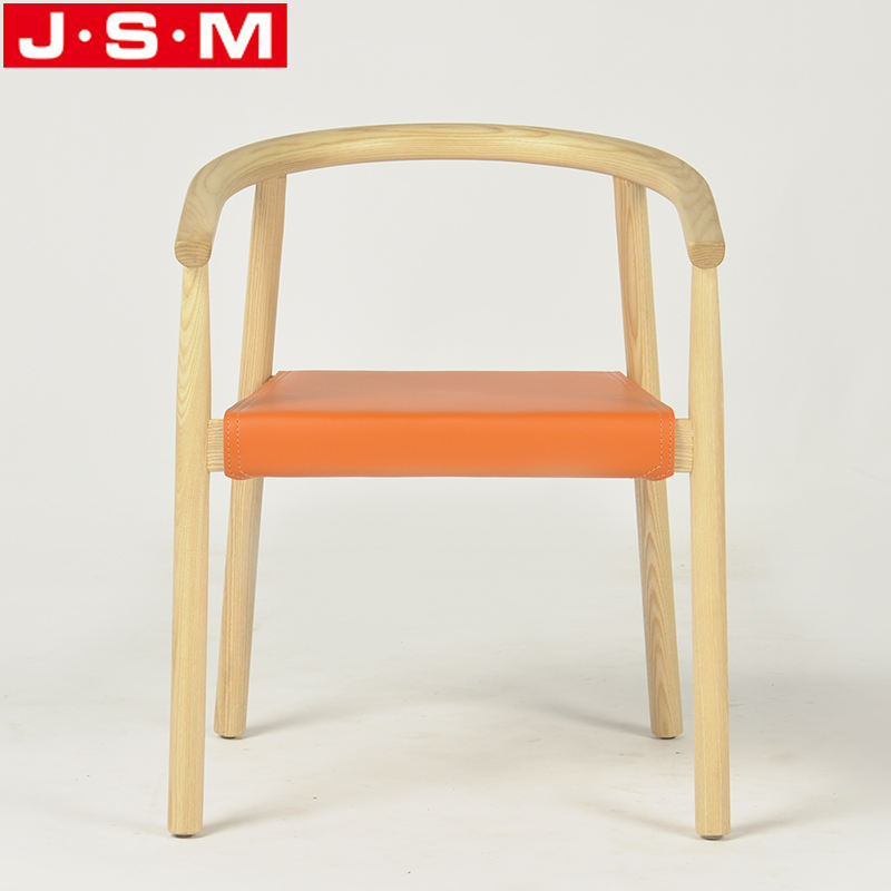 Factory Wholesaler Chair With Cushion Seat Yellow Wooden Dining Chairs