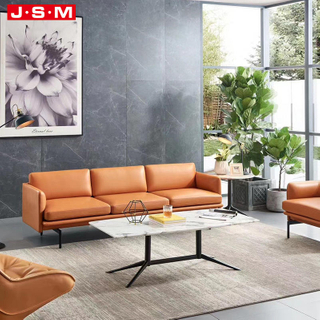 New Design Furniture Orange Recliner Velvet Wooden Single Sofa 3 Seater Fabric Sofa