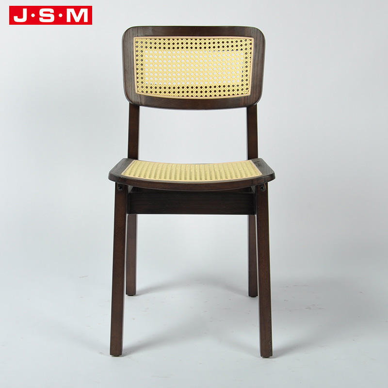 Europe Vintage Modern Luxury Baby Style Midcentury Room Back Walnut Wood Leather Bar Stool Dining Chair