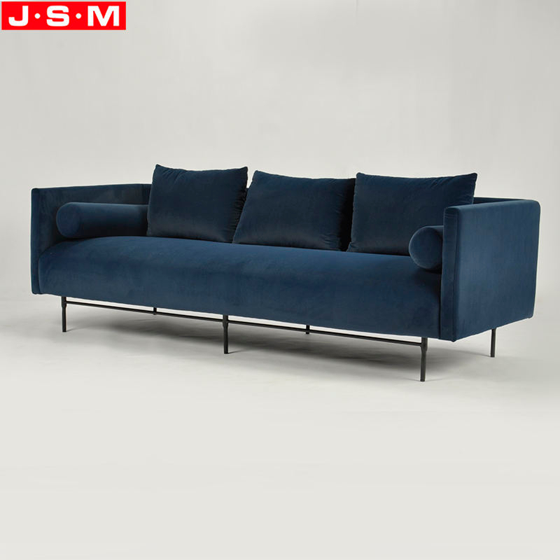 Any Color Is Available Retro Style Wooden Frame Living Room Sofa