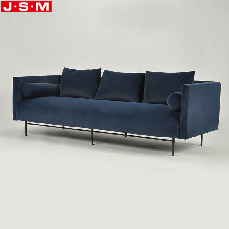 Any Color Is Available Retro Style Wooden Frame Living Room Sofa