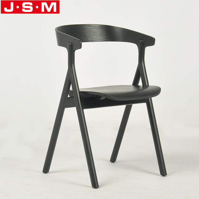 Modern Style Dining Chair Veneer Back And Seat Wooden Dining Set Chairs