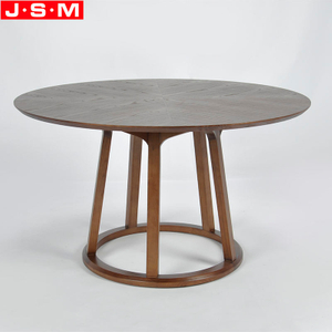 Factory Direct Sale Dining Table Restaurant Round Dining Table Family Wood Dining Table