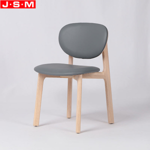 High Quality Comfortable Modern Design Ash Frame Indoor Hotel Cafe Fabric Upholstery Pu Dining Chair