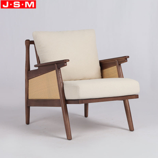 Popular Newest Household Ash Wood Armchair Fabric Upholstery Lounge Chair