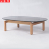 Professional Customized Home Furniture Living Room Tea Table Tempered Glass Top Tea Table