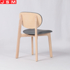 High Quality Comfortable Modern Design Ash Frame Indoor Hotel Cafe Fabric Upholstery Pu Dining Chair