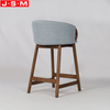 High Quality Breakfast Bar Stools Upholstered Fabric Seat Backrest Counter Kitchen Bar Chairs