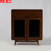 Simple One Drawers Brown Ash Timber Wood Base Living Room Cabinet
