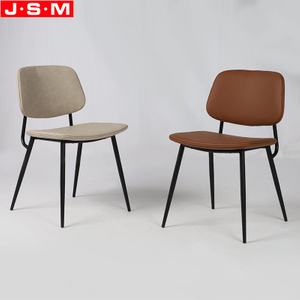 Wholesale Design Restaurant Cushion Back Nordic Dining Chair With Metal Leg