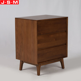 Home Vintage 3 Drawer Wooden Storage Living Room Side Cabinet With Shelves