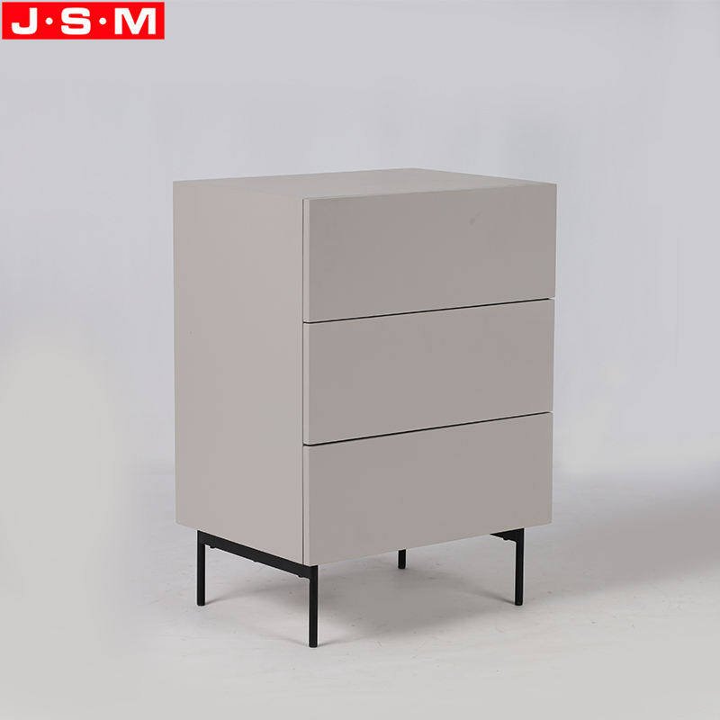 Hot Selling Cabinet Table Wooden Side Three Drawers Wood White Living Room Cabinet